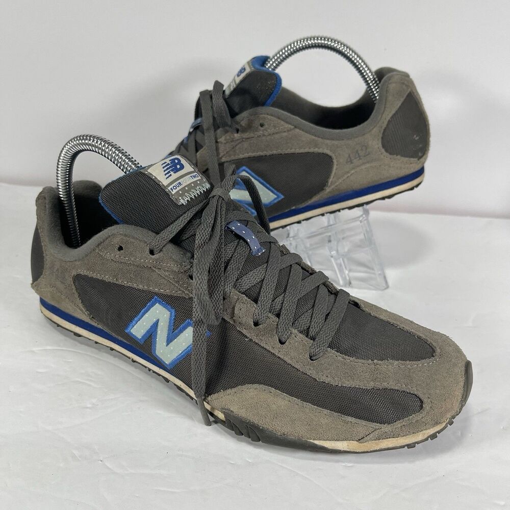 New Balance 442 Four Four Two Grey Blue Women's Size 9.5 WL442TP4 Suede Mesh
